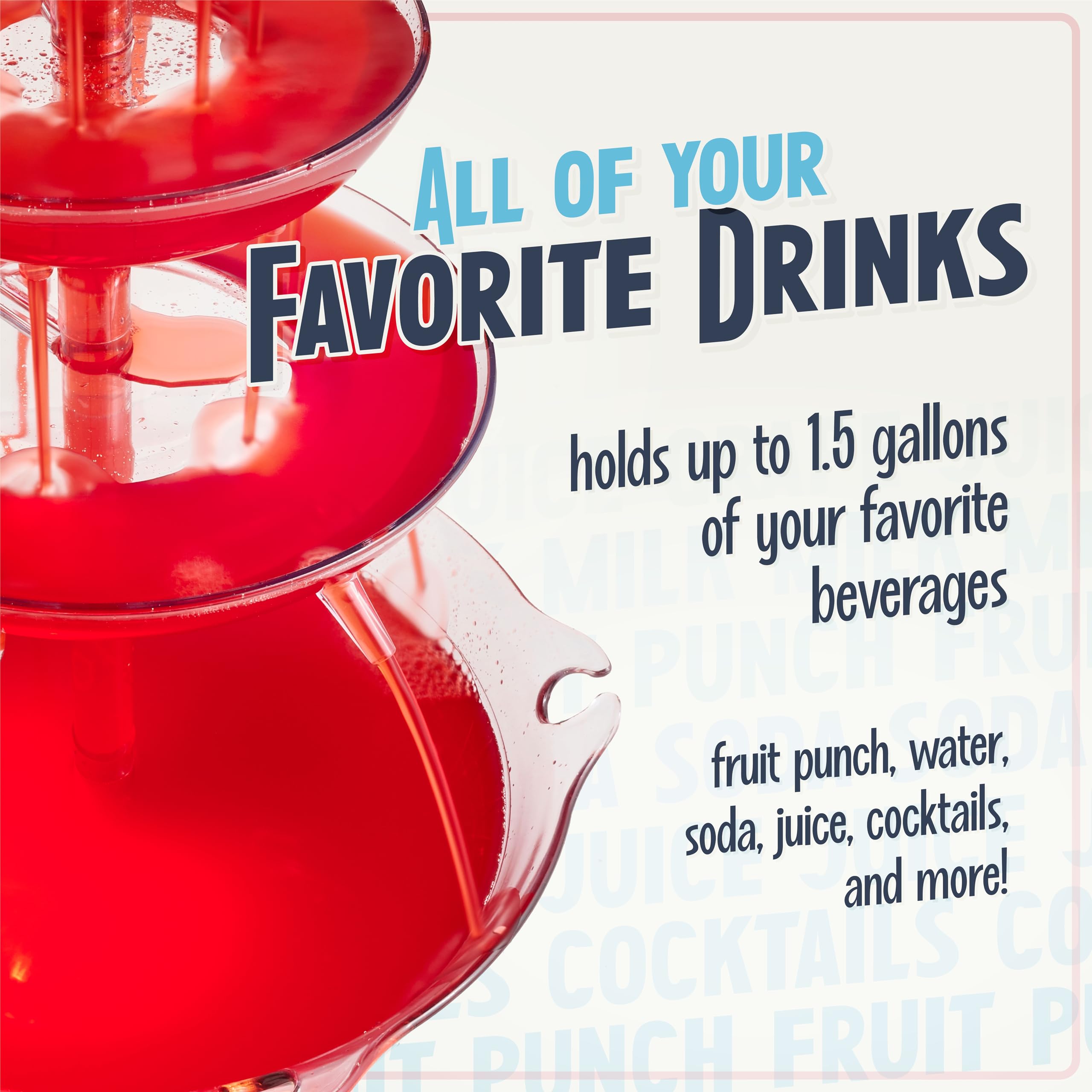 キッチン家電 Lighted Party Fountain Nostalgia Retro 3-Tier Lighted Party Fountain - Walmart.com